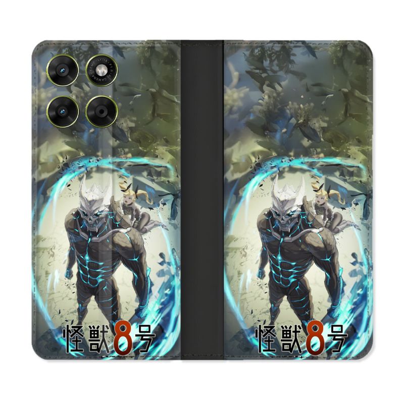 Housse Cuir Portefeuille Pour Motorola Moto G37 / G37 Power / G47 Manga Kaiju N° 8 Kafka Hibino