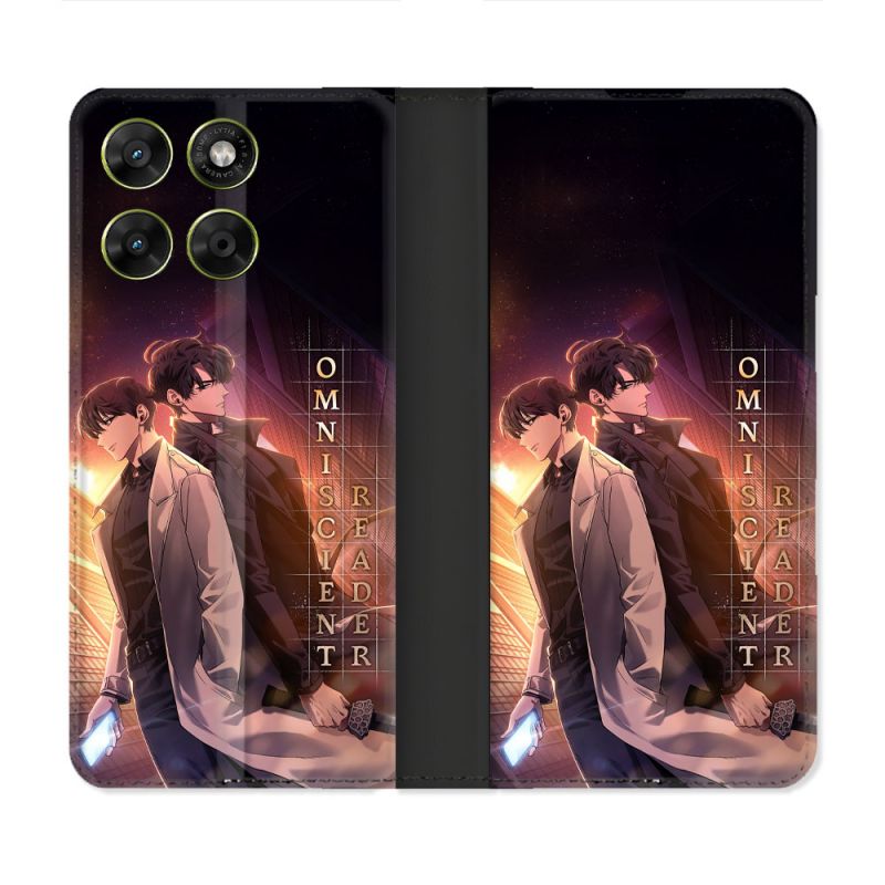 Housse Cuir Portefeuille Pour Motorola Moto G37 / G37 Power / G47 Manga Lecteur Omniscient Affiche