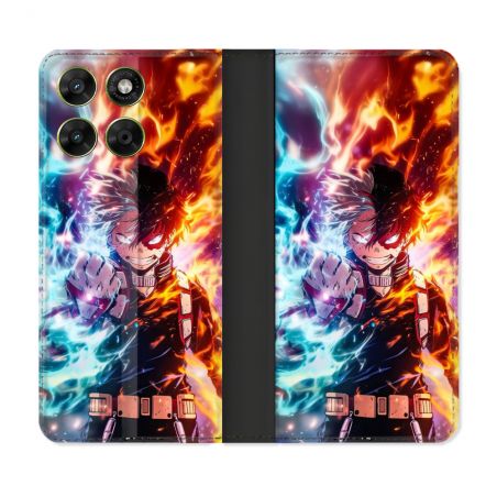 Housse Cuir Portefeuille Pour Motorola Moto G37 / G37 Power / G47 Manga My Hero Academia Shoto Portrait