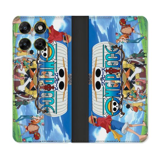Housse Cuir Portefeuille Pour Motorola Moto G37 / G37 Power / G47 Manga One Piece Sunny