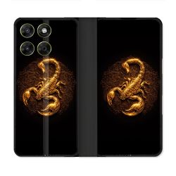 Housse Cuir Portefeuille Pour Motorola Moto G17 / G17 Power Animal Scorpion Fresque 2026