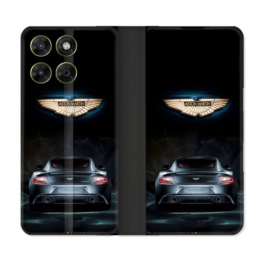 Housse Cuir Portefeuille Pour Motorola Moto G17 / G17 Power Aston Martin