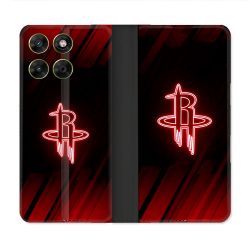 Housse Cuir Portefeuille Pour Motorola Moto G17 / G17 Power Basket Houston Rockets
