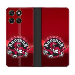 Housse Cuir Portefeuille Pour Motorola Moto G17 / G17 Power Basket Toronto Raptors