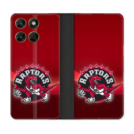 Housse Cuir Portefeuille Pour Motorola Moto G17 / G17 Power Basket Toronto Raptors