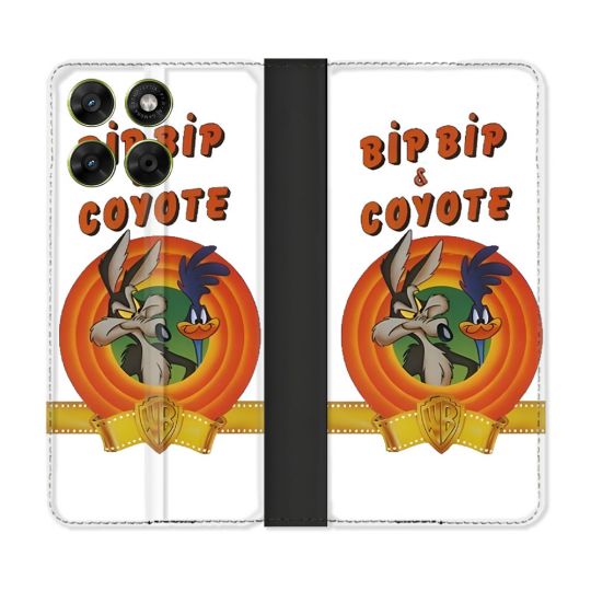 Housse Cuir Portefeuille Pour Motorola Moto G17 / G17 Power Bip Bip Coyote