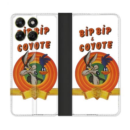 Housse Cuir Portefeuille Pour Motorola Moto G17 / G17 Power Bip Bip Coyote