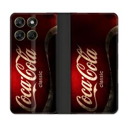 Housse Cuir Portefeuille Pour Motorola Moto G17 / G17 Power Coca Cola Classique
