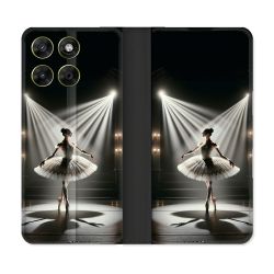 Housse Cuir Portefeuille Pour Motorola Moto G17 / G17 Power Danseuse Lumière