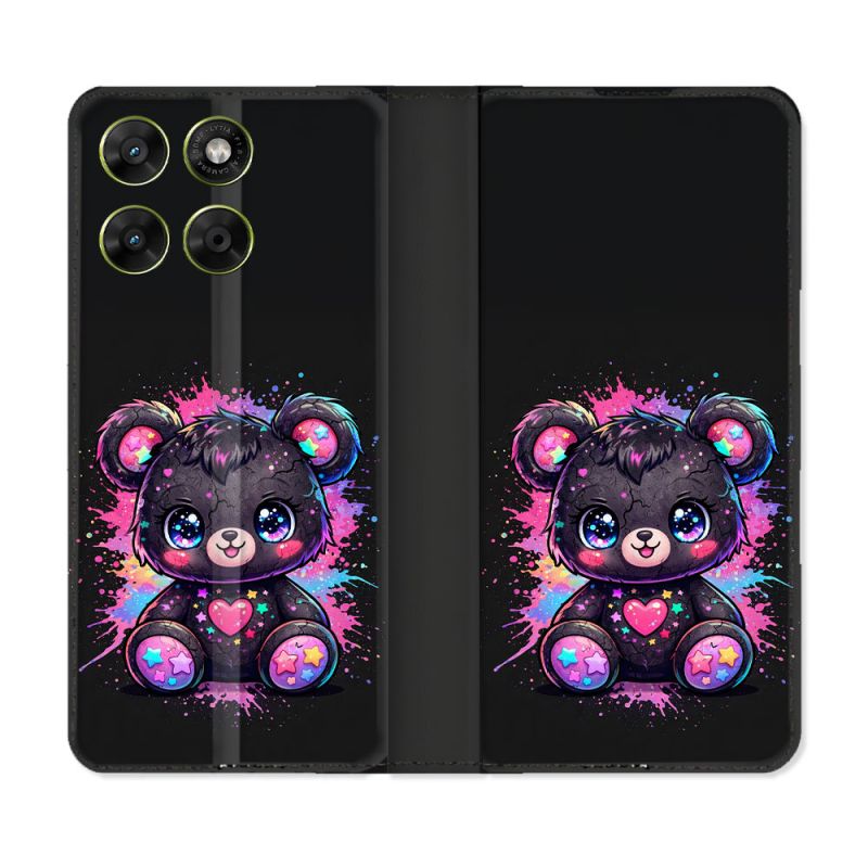 Housse Cuir Portefeuille Pour Motorola Moto G17 / G17 Power Fantastique Kawaii Mignon
