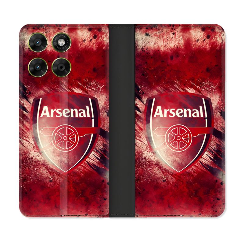 Housse Cuir Portefeuille Pour Motorola Moto G17 / G17 Power Foot Arsenal