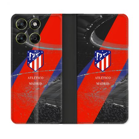 Housse Cuir Portefeuille Pour Motorola Moto G17 / G17 Power Foot Athletico Madrid