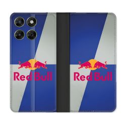 Housse Cuir Portefeuille Pour Motorola Moto G37 / G37 Power / G47 Red Bull Classique