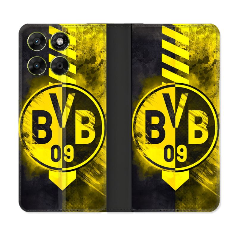 Housse Cuir Portefeuille Pour Motorola Moto G17 / G17 Power Foot Dortmund