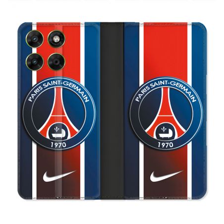 Housse Cuir Portefeuille Pour Motorola Moto G17 / G17 Power Foot PSG 1970