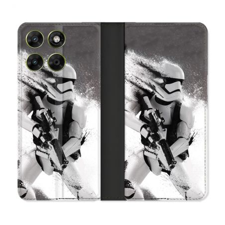 Housse Cuir Portefeuille Pour Motorola Moto G37 / G37 Power / G47 Star Wars - Trooper