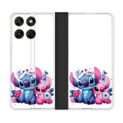 Housse Cuir Portefeuille Pour Motorola Moto G37 / G37 Power / G47 Stitch Love