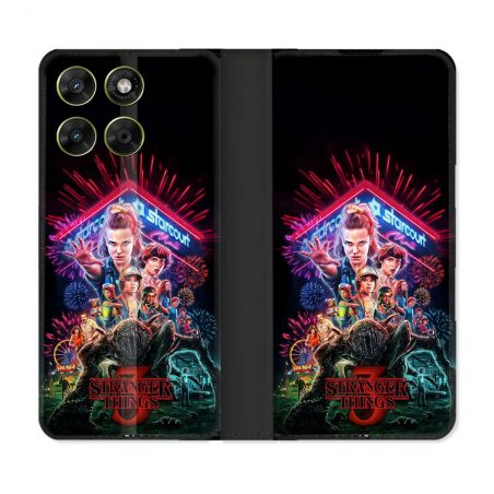 Housse Cuir Portefeuille Pour Motorola Moto G37 / G37 Power / G47 Stranger Things Affiche 3