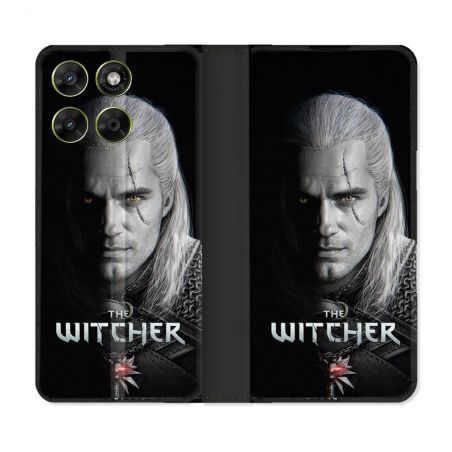 Housse Cuir Portefeuille Pour Motorola Moto G37 / G37 Power / G47 The Witcher Noir