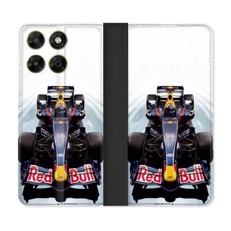 Housse Cuir Portefeuille Pour Motorola Moto G17 / G17 Power Formule 1 F1 Red Bull