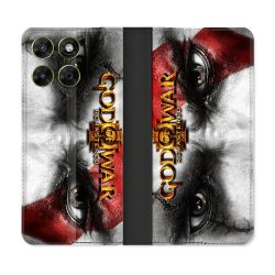 Housse Cuir Portefeuille Pour Motorola Moto G17 / G17 Power God Of War GOW