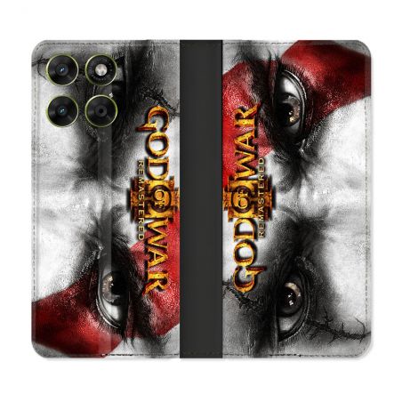 Housse Cuir Portefeuille Pour Motorola Moto G17 / G17 Power God Of War GOW