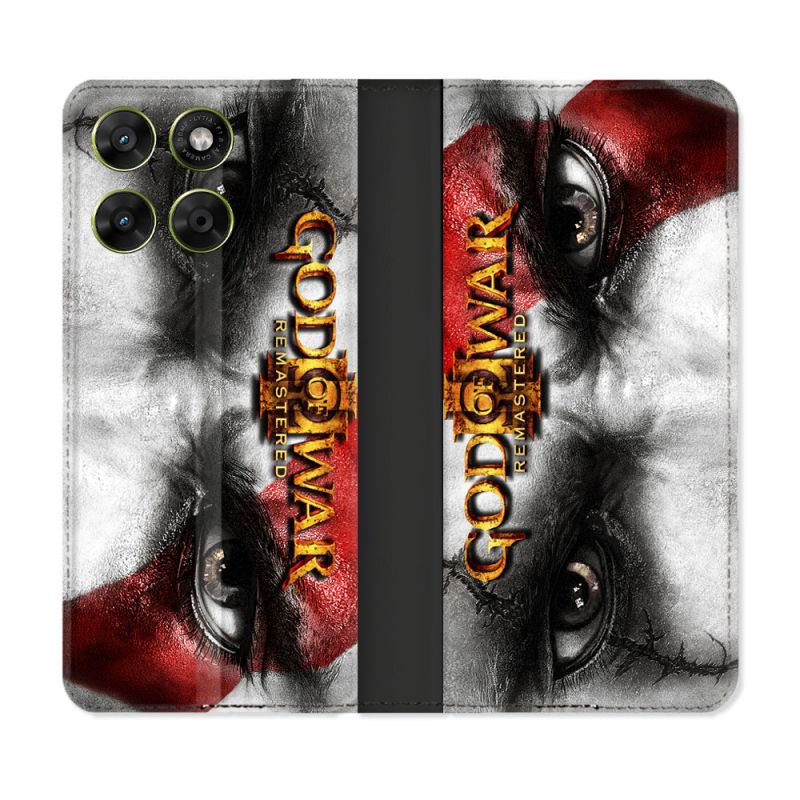 Housse Cuir Portefeuille Pour Motorola Moto G17 / G17 Power God Of War GOW
