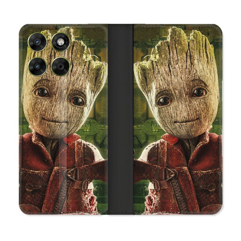 Housse Cuir Portefeuille Pour Motorola Moto G17 / G17 Power Groot Vert