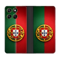 Housse Cuir Portefeuille Pour Motorola Moto G37 / G37 Power / G47 Voyage Drapeau Portugal