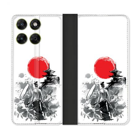 Housse Cuir Portefeuille Pour Motorola Moto G37 / G37 Power / G47 Voyage Japon Femme