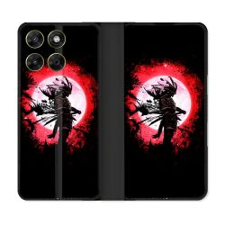 Housse Cuir Portefeuille Pour Motorola Moto G37 / G37 Power / G47 Voyage Japon Samourai