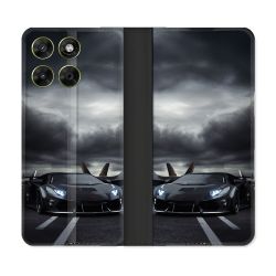 Housse Cuir Portefeuille Pour Motorola Moto G17 / G17 Power Lamborghini Avion