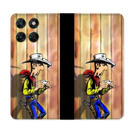 Housse Cuir Portefeuille Pour Motorola Moto G17 / G17 Power Lucky Luke
