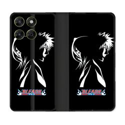 Housse Cuir Portefeuille Pour Motorola Moto G17 / G17 Power Manga Bleach Duo