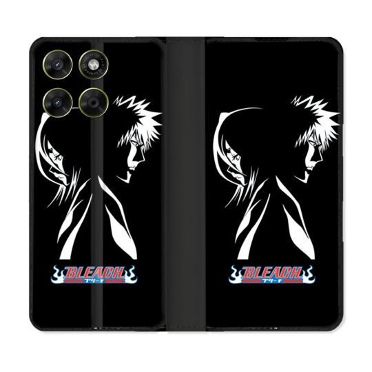 Housse Cuir Portefeuille Pour Motorola Moto G17 / G17 Power Manga Bleach Duo