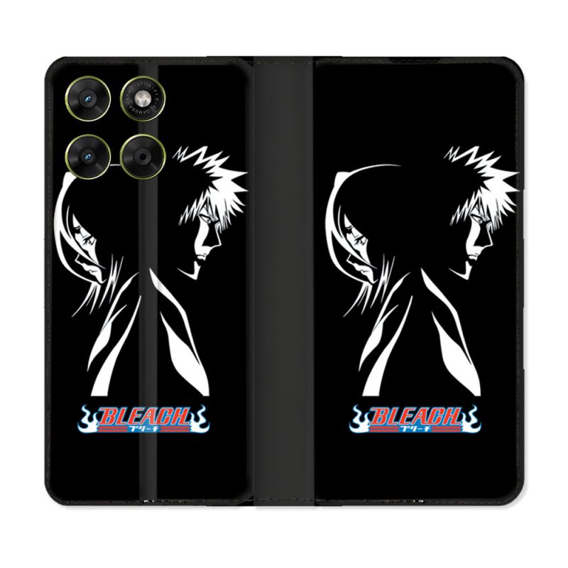 Housse Cuir Portefeuille Pour Motorola Moto G17 / G17 Power Manga Bleach Duo