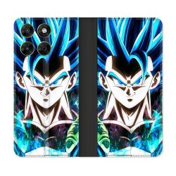 Housse Cuir Portefeuille Pour Motorola Moto G17 / G17 Power Manga Dragon Ball Gogeta Visage