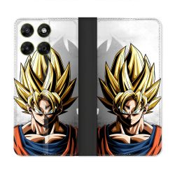 Housse Cuir Portefeuille Pour Motorola Moto G17 / G17 Power Manga Dragon Ball Sangoku Portrait