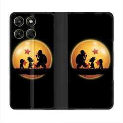 Housse Cuir Portefeuille Pour Motorola Moto G17 / G17 Power Manga Dragon Ball Vintage