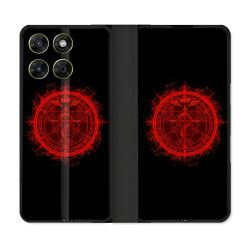 Housse Cuir Portefeuille Pour Motorola Moto G17 / G17 Power Manga Fullmetal Alchemist Logo
