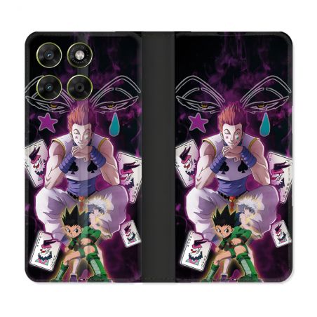 Housse Cuir Portefeuille Pour Motorola Moto G17 / G17 Power Manga Hunter X Hunter Hisoka