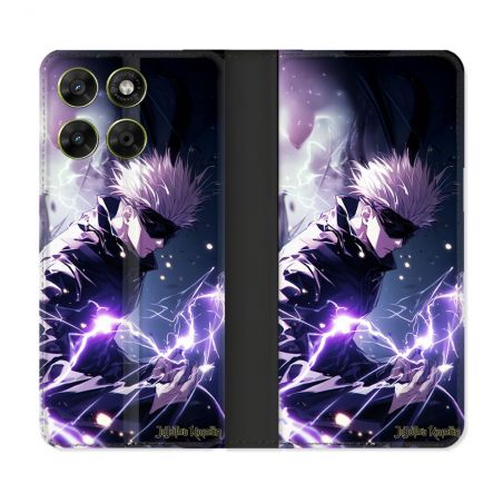 Housse Cuir Portefeuille Pour Motorola Moto G17 / G17 Power Manga Jujutsu Kaisen Gojo Saturo