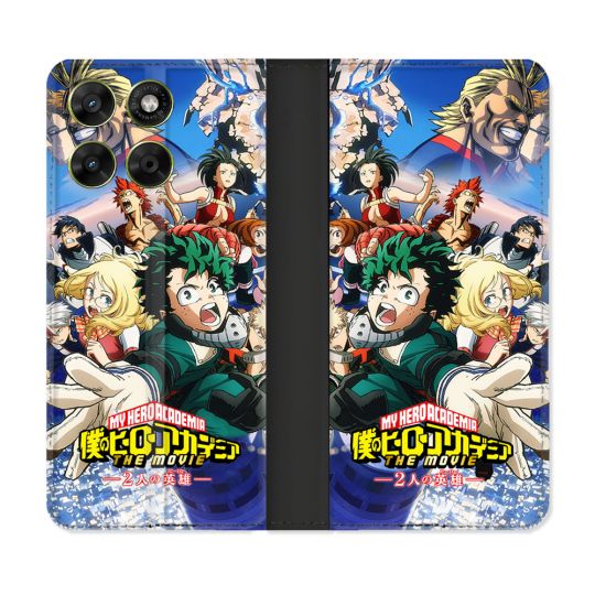 Housse Cuir Portefeuille Pour Motorola Moto G17 / G17 Power Manga My Hero Academia Affiche