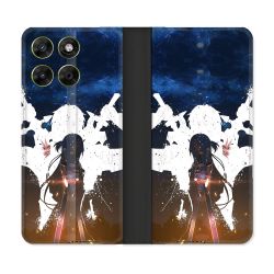 Housse Cuir Portefeuille Pour Motorola Moto G17 / G17 Power Manga SAO sword Art Online Asuna