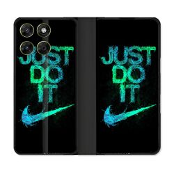 Housse Cuir Portefeuille Pour Motorola Moto G17 / G17 Power Nike Just Do It