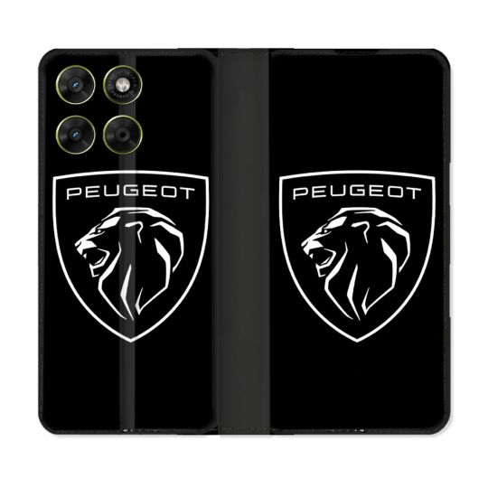 Housse Cuir Portefeuille Pour Motorola Moto G17 / G17 Power Peugeot