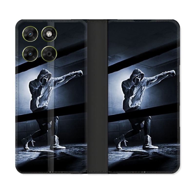 Housse Cuir Portefeuille Pour Motorola Moto G17 / G17 Power Sport Boxe Poing
