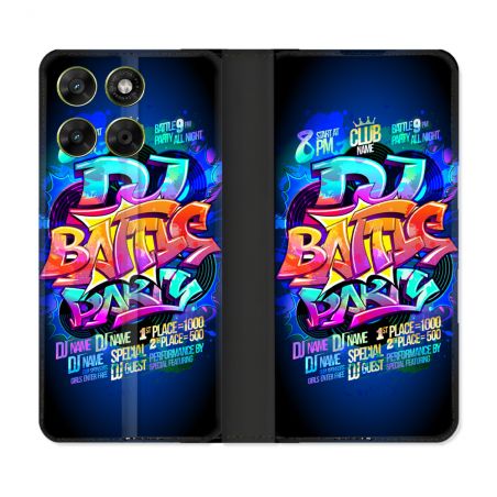Housse Cuir Portefeuille Pour Motorola Moto G17 / G17 Power Street Art Rap