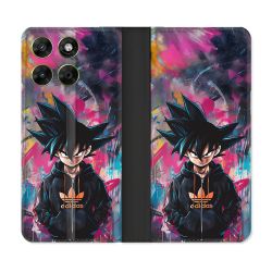 Housse Cuir Portefeuille Pour Motorola Moto G17 / G17 Power Street Art Sangoku