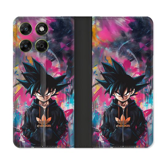 Housse Cuir Portefeuille Pour Motorola Moto G17 / G17 Power Street Art Sangoku
